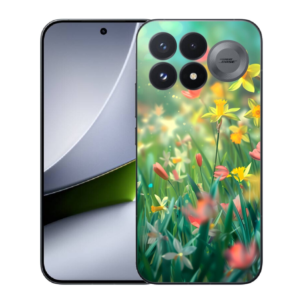 mmCase gél tok a Xiaomi Poco F9 Pro 5G-hez – tavaszi virágok