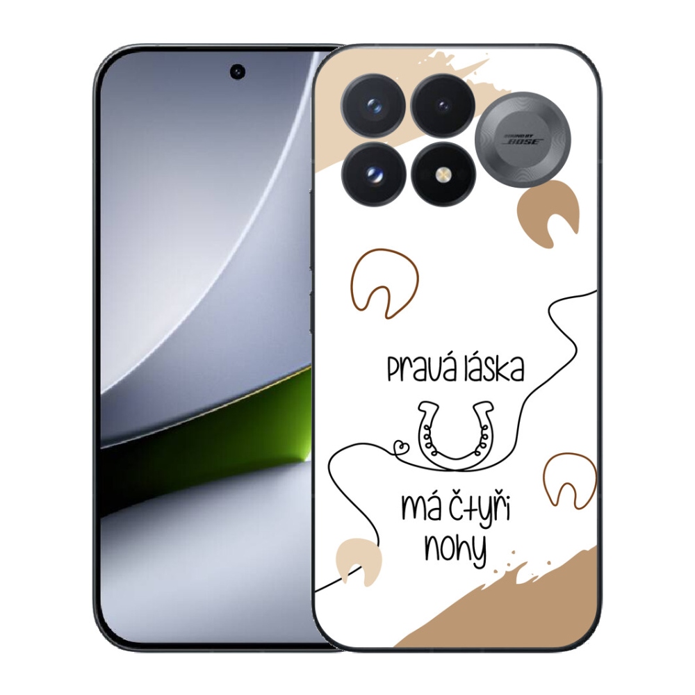 mmCase gél tok a Xiaomi Poco F9 Pro 5G-hez – ló motívum, fehér háttér