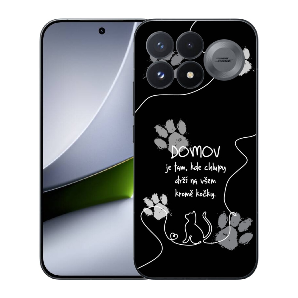 mmCase gél tok a Xiaomi Poco F9 Pro 5G-hez – macskás motívum, fekete háttér