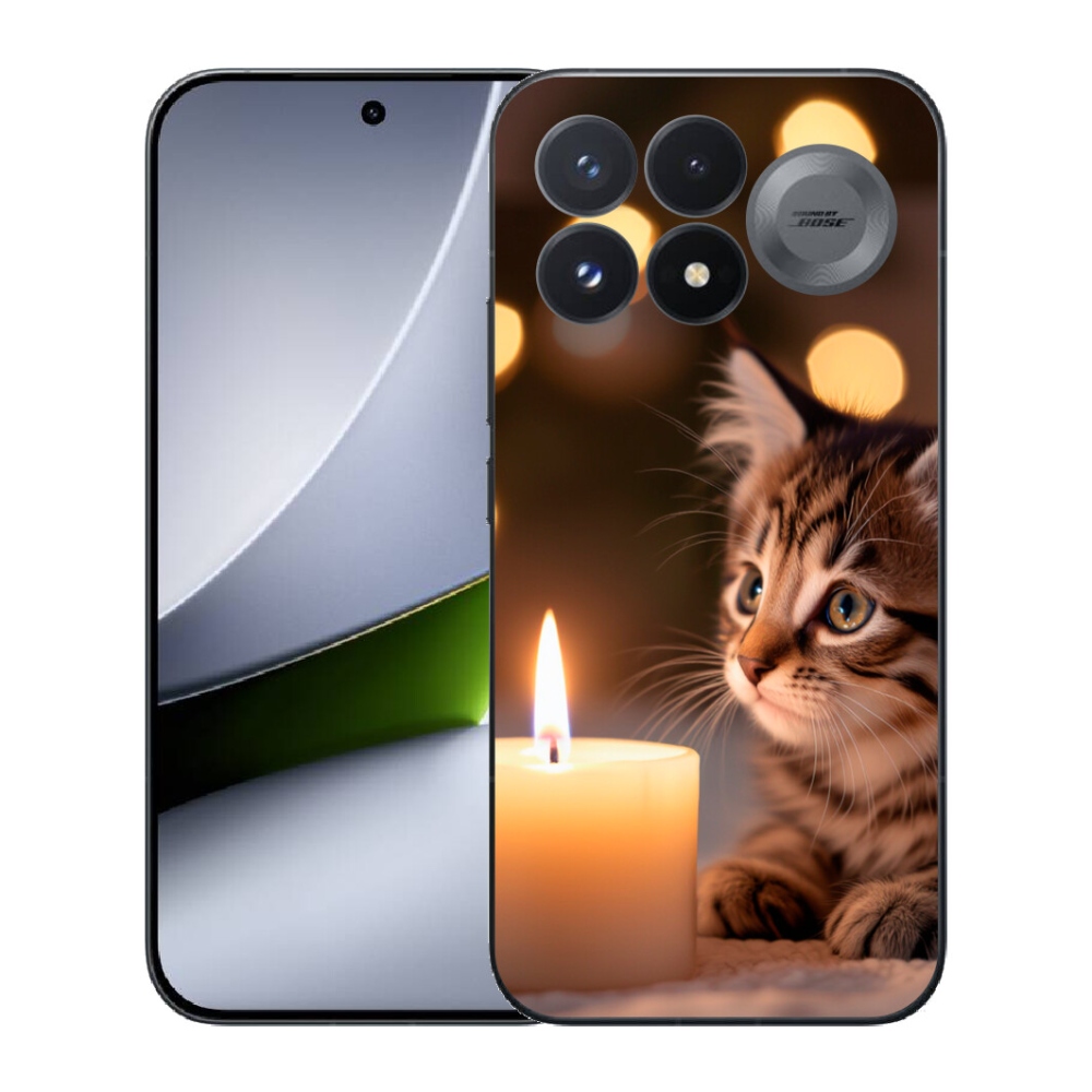 mmCase gél tok a Xiaomi Poco F9 Pro 5G-hez – cica és gyertya