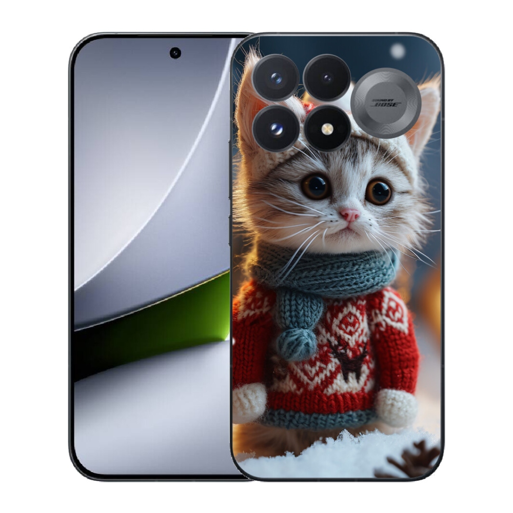 mmCase géltok a Xiaomi Poco F9 Pro 5G-hez – pulóveres cica