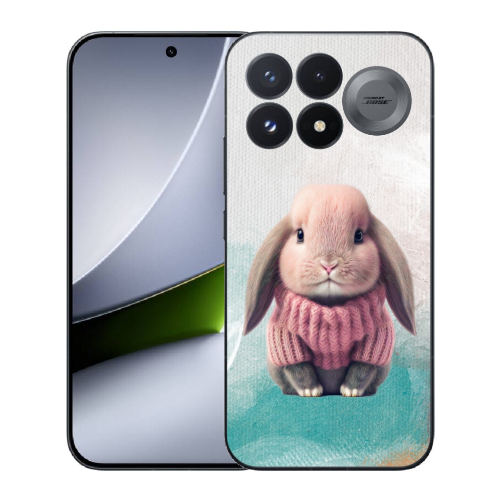 mmCase géltok a Xiaomi Poco F9 Pro 5G-hez – pulóveres nyuszi