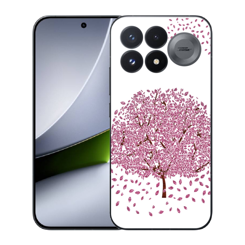 mmCase géltok a Xiaomi Poco F9 Pro 5G-hez – rajzolt fa levelekkel