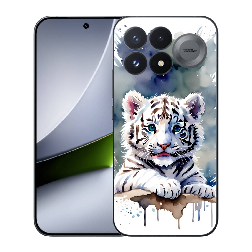 mmCase géltok a Xiaomi Poco F9 Pro 5G-hez – fehér tigris kölyök