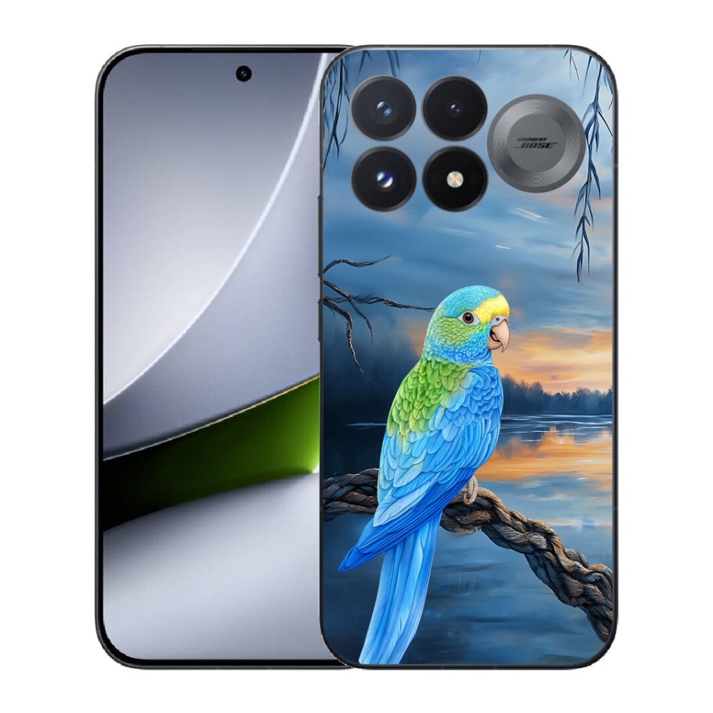 mmCase géltok a Xiaomi Poco F9 Pro 5G-hez – kék papagáj