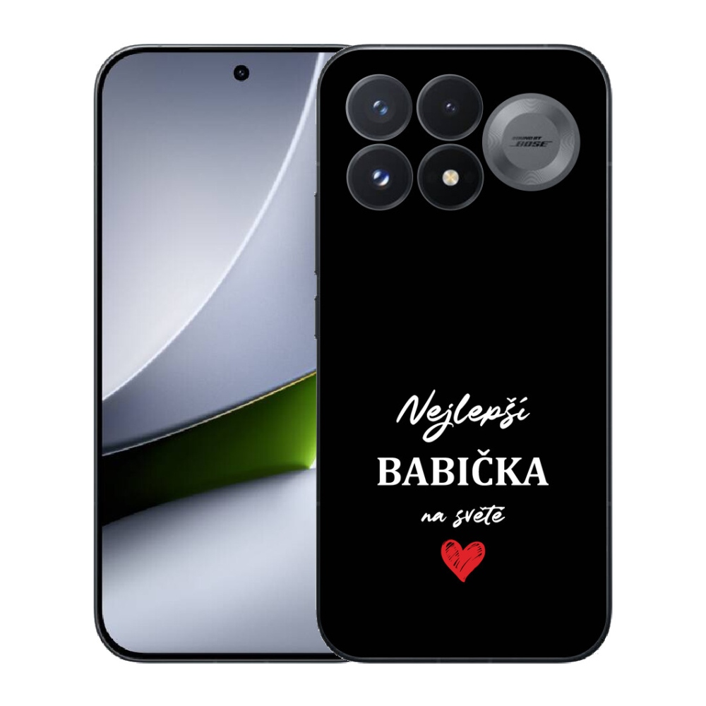 mmCase gél tok a Xiaomi Poco F9 Pro 5G-hez – a legjobb nagymama 1, fekete háttérrel