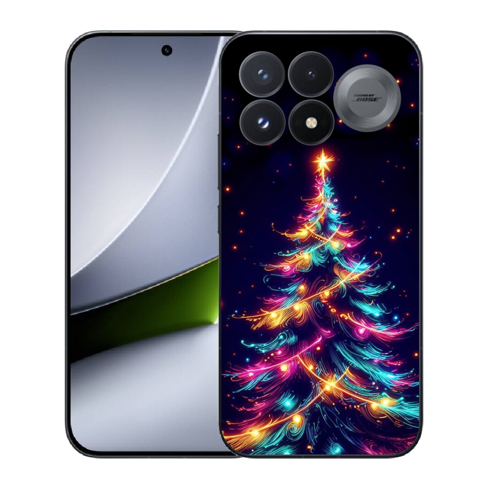 mmCase gél tok a Xiaomi Poco F9 Pro 5G-hez – neon karácsonyfa