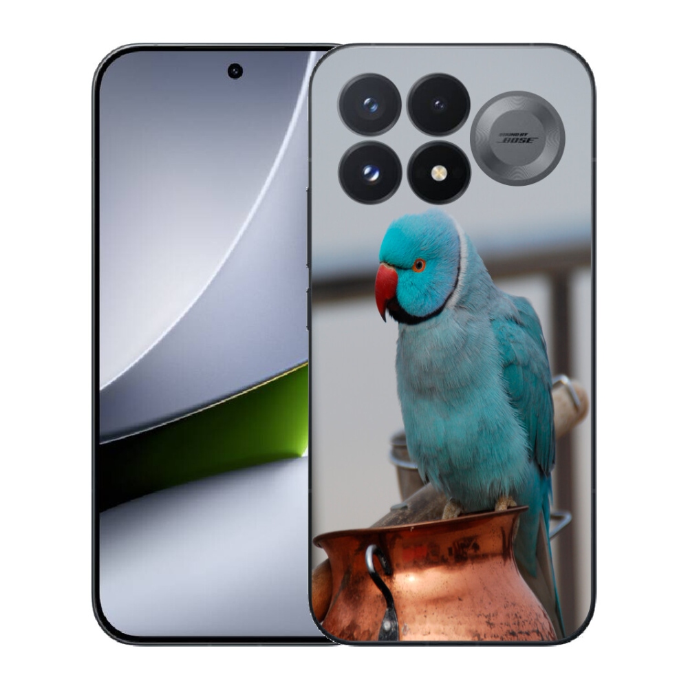 mmCase géltok a Xiaomi Poco F9 Pro 5G-hez – kék alexandri papagáj