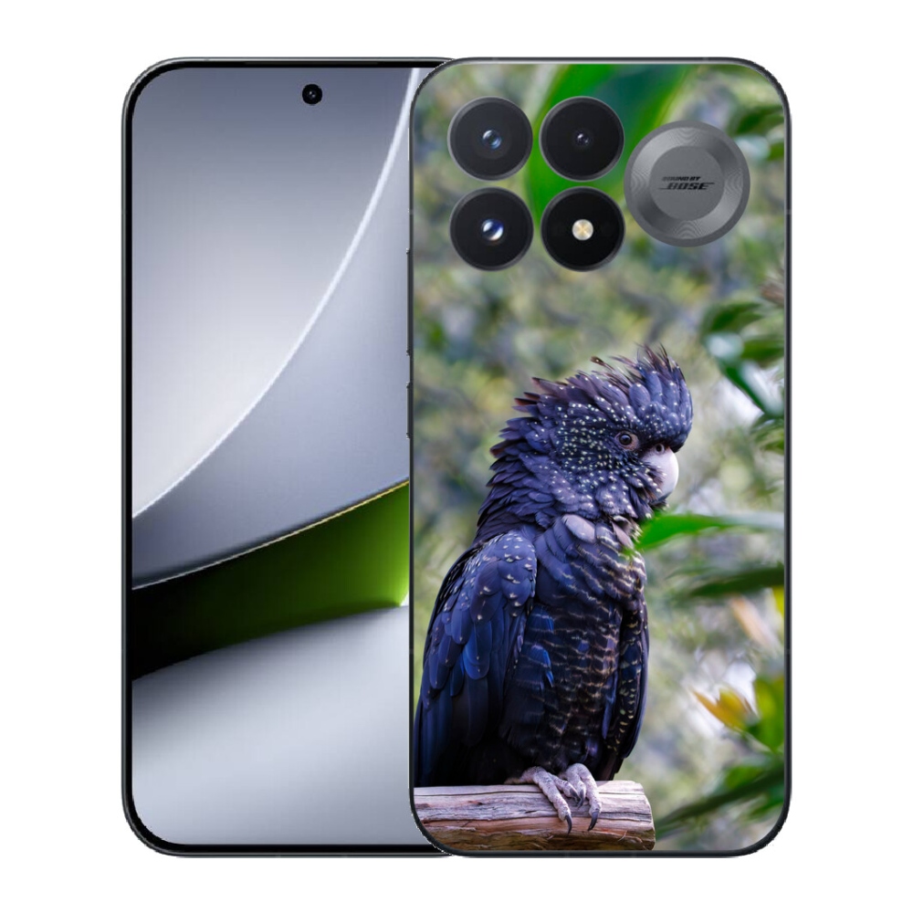 mmCase géltok a Xiaomi Poco F9 Pro 5G-hez – fekete kakadu papagáj
