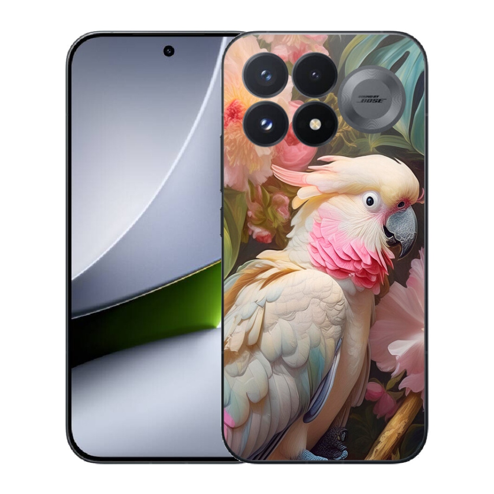 mmCase géltok a Xiaomi Poco F9 Pro 5G-hez – rózsaszín kakadu papagáj 2