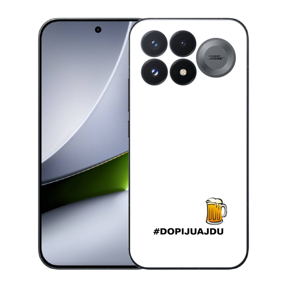 mmCase géltok a Xiaomi Poco F9 Pro 5G-hez – sörös motívum, 1 db, fehér háttérrel