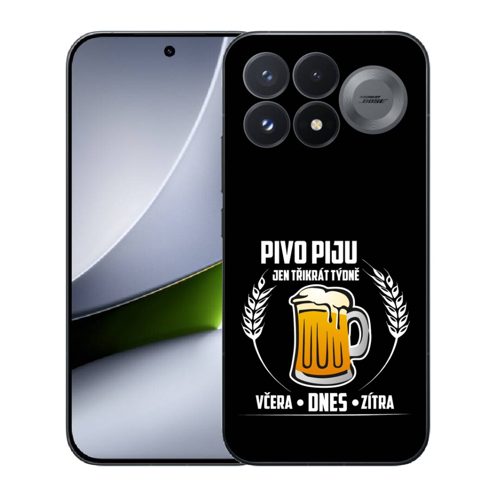 mmCase gél tok a Xiaomi Poco F9 Pro 5G-hez – sörös motívum, fekete háttér