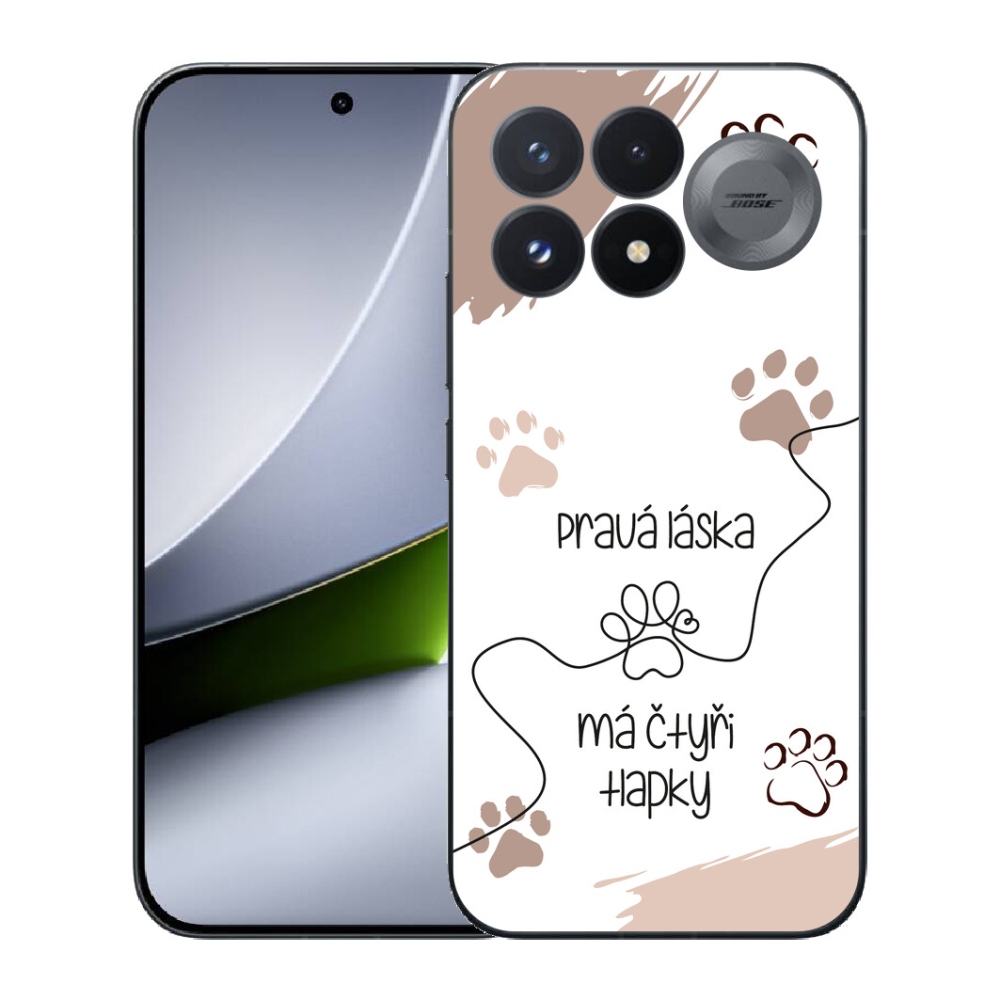 mmCase géltok a Xiaomi Poco F9 Pro 5G-hez – kutyás motívum, 1 db, fehér háttérrel