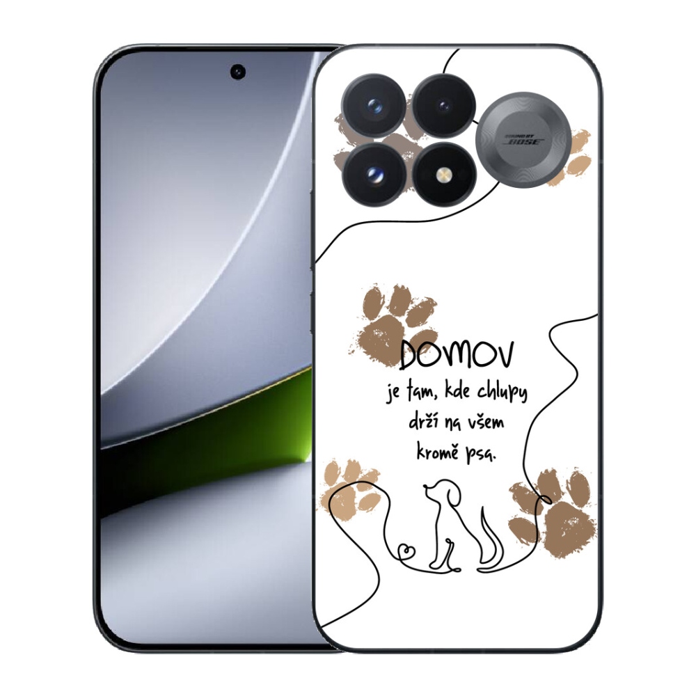 mmCase géltok a Xiaomi Poco F9 Pro 5G-hez – kutyás motívum, fehér háttér