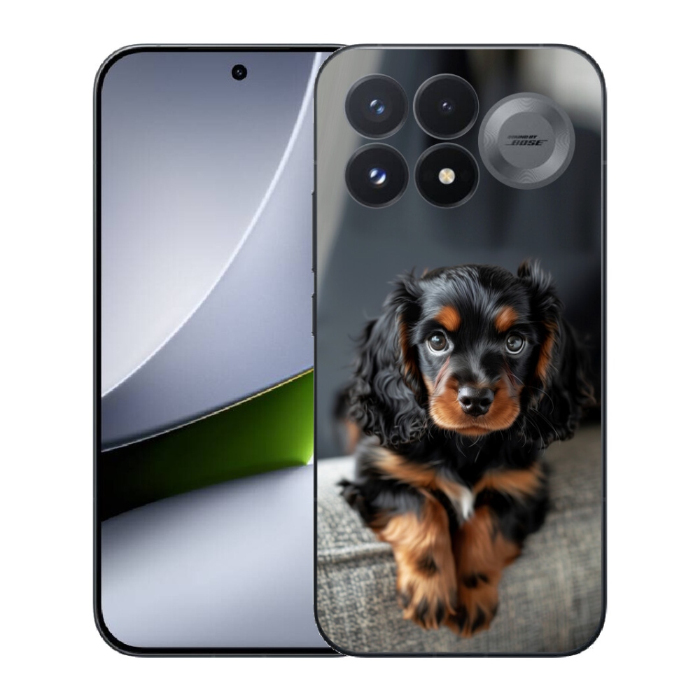 mmCase gél tok a Xiaomi Poco F9 Pro 5G-hez – aranyos, hosszúszőrű tacskó
