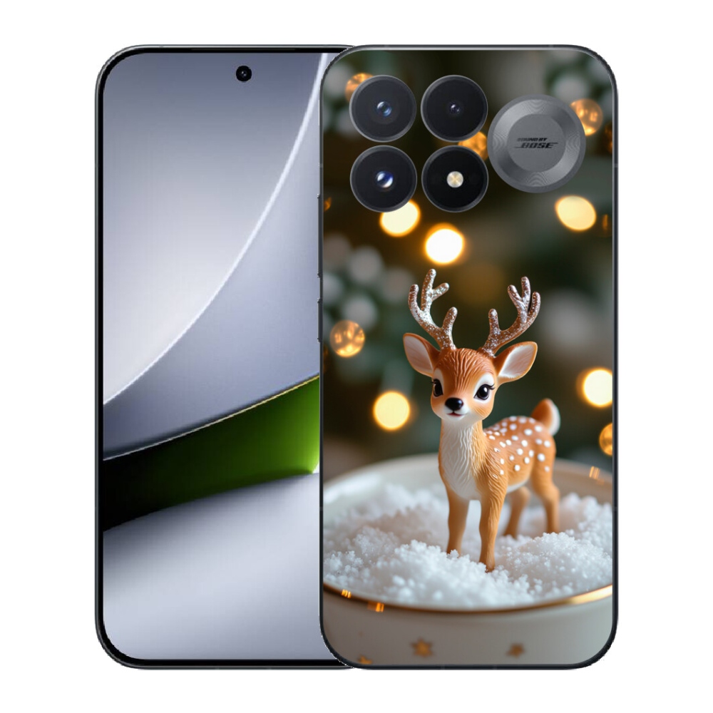 mmCase gél tok a Xiaomi Poco F9 Pro 5G-hez – aranyos karácsonyi szarvas