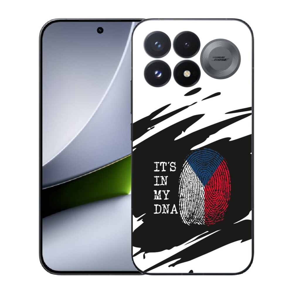mmCase gél tok a Xiaomi Poco F9 Pro 5G-hez – zászló, ujjlenyomat, fekete-fehér háttér