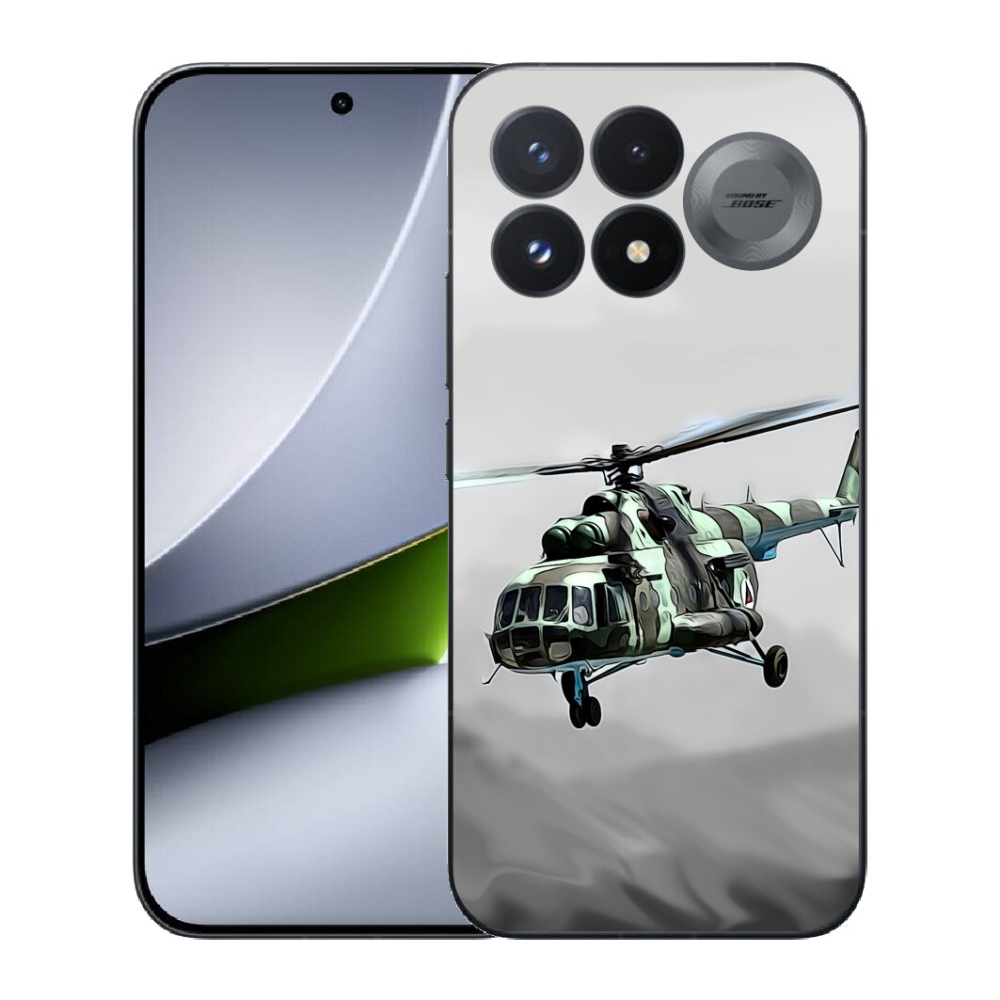 mmCase géltok a Xiaomi Poco F9 Pro 5G-hez – katonai helikopter