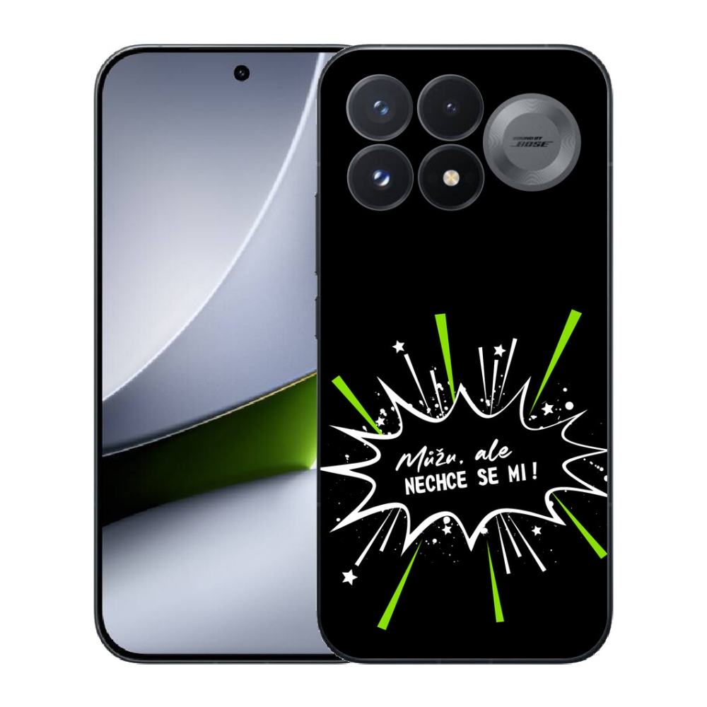 mmCase géltok a Xiaomi Poco F9 Pro 5G-hez – vicces felirat, 11, fekete háttér