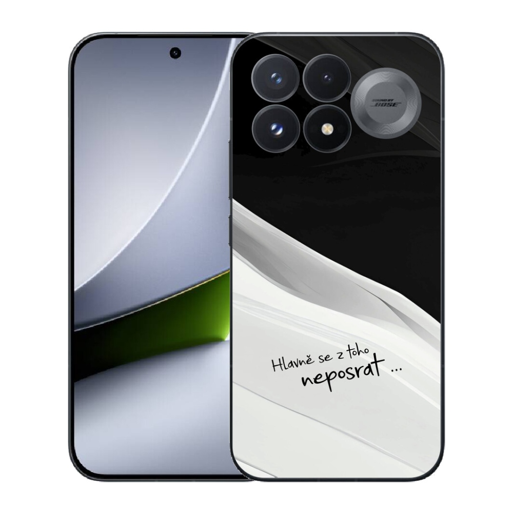 mmCase géltok a Xiaomi Poco F9 Pro 5G-hez – vicces szöveg, 13 fekete-fehér háttér