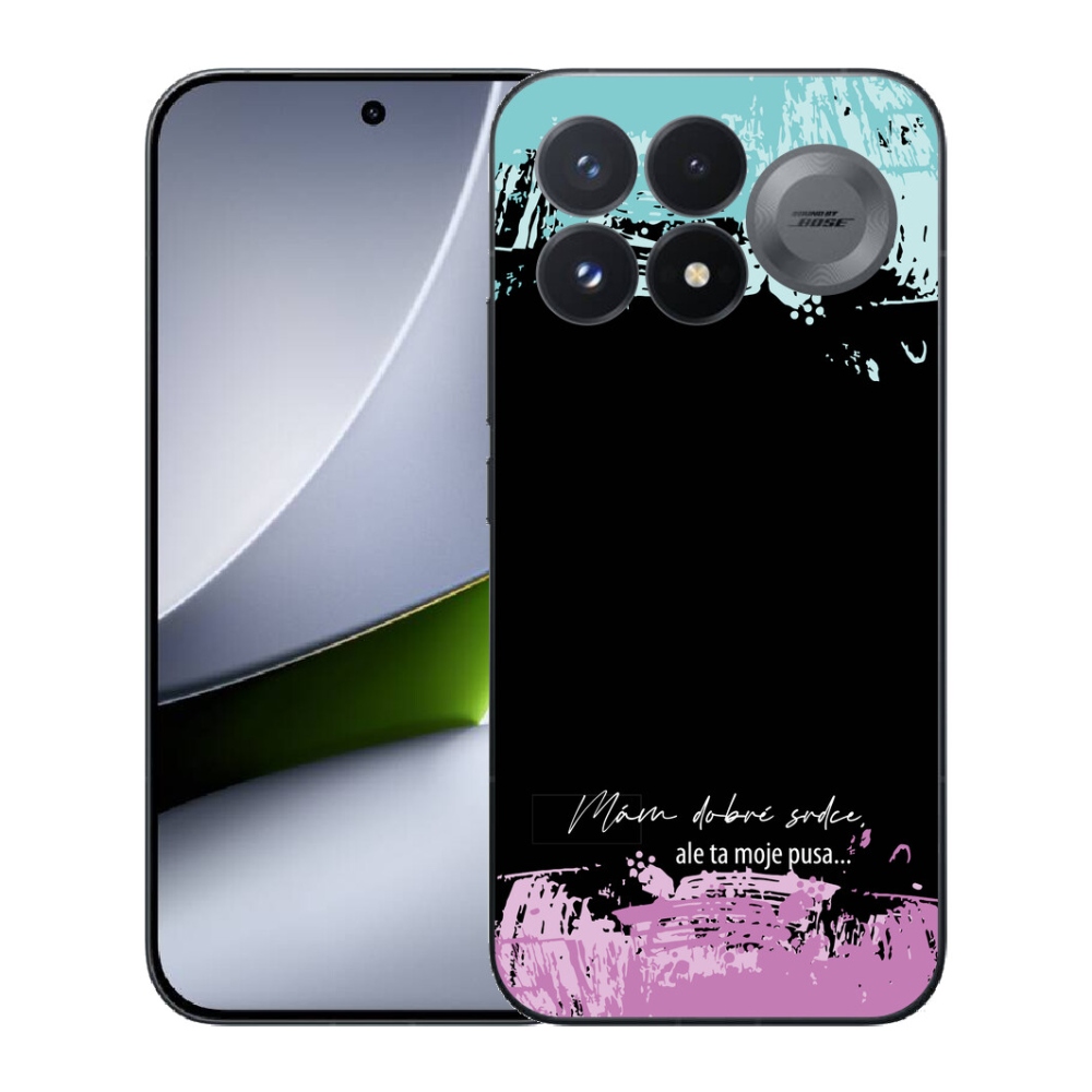 mmCase géltok a Xiaomi Poco F9 Pro 5G-hez – vicces felirat, 3 fekete háttér