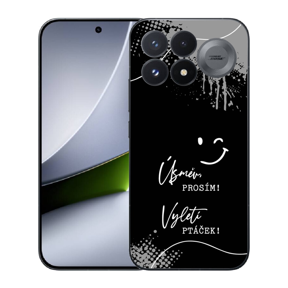 mmCase géltok a Xiaomi Poco F9 Pro 5G-hez – vicces felirat, 4 fekete háttér