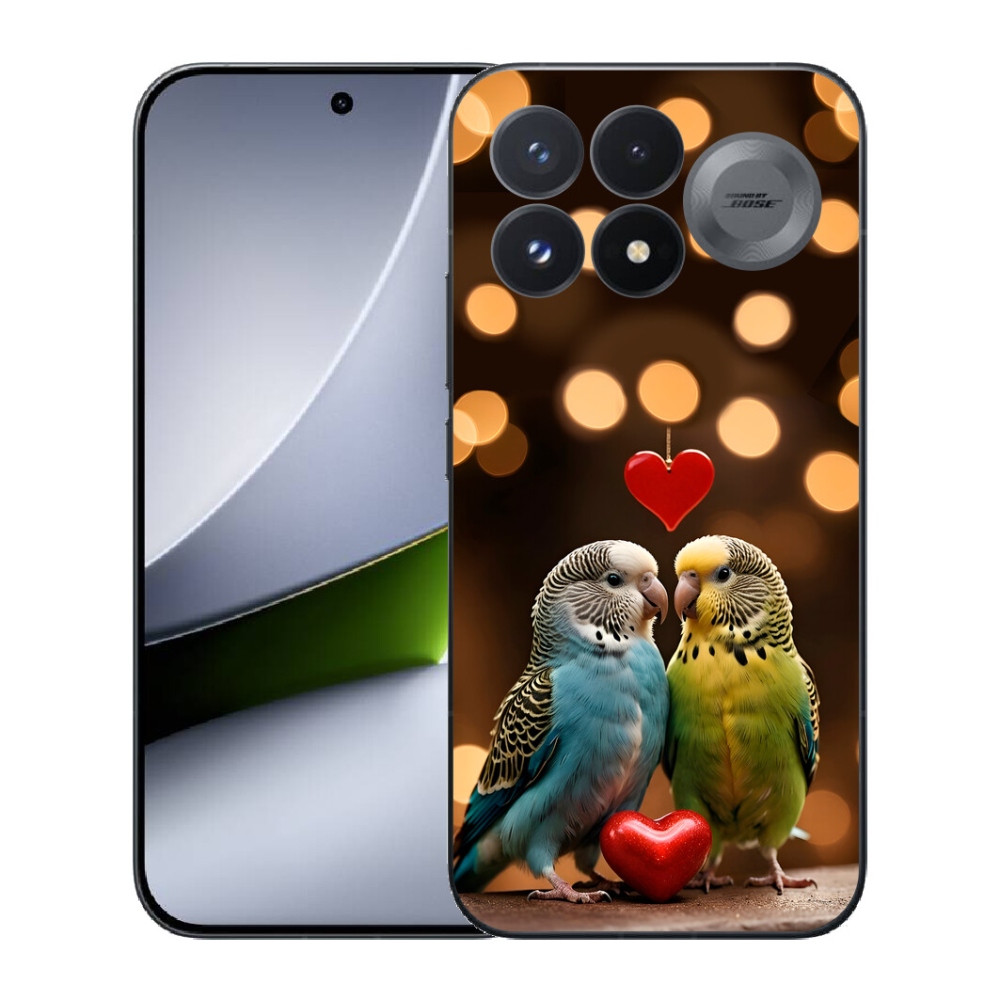 mmCase géltok a Xiaomi Poco F9 Pro 5G-hez – szerelmes papagájok