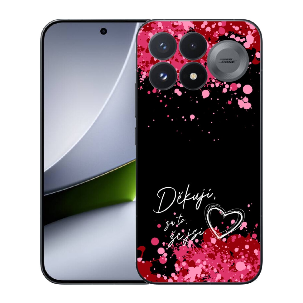 mmCase géltok a Xiaomi Poco F9 Pro 5G-hez – „In Love” felirat, 2, fekete háttér