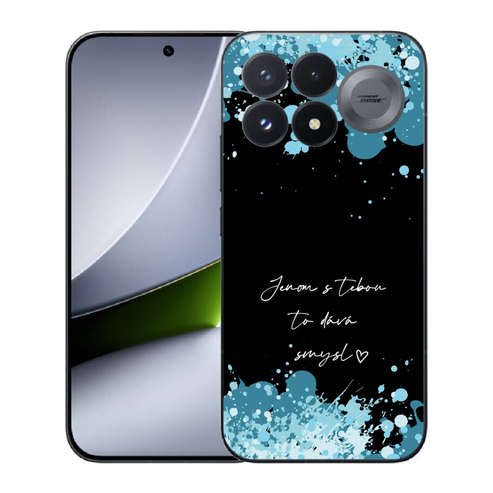mmCase gél tok a Xiaomi Poco F9 Pro 5G-hez – „Szerelmes” felirat fekete háttérrel