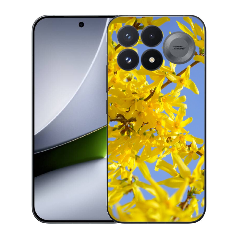 mmCase gél tok a Xiaomi Poco F9 Pro 5G-hez – sárga virágok