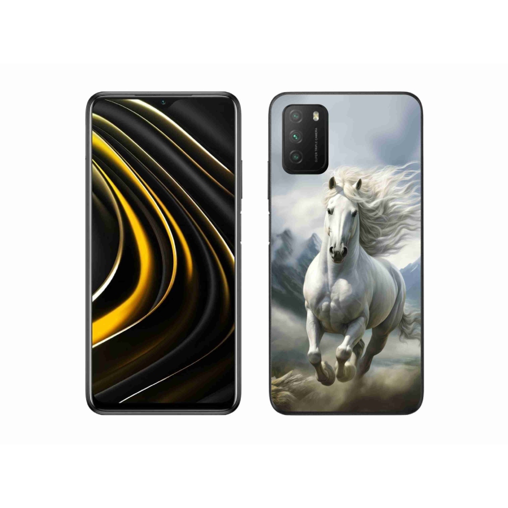 Gél borítás mmCase a Xiaomi Poco M3-hoz - futó fehér ló 3
