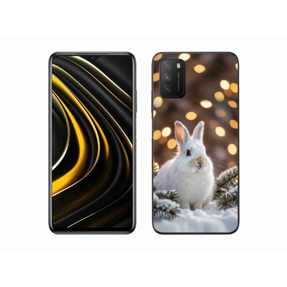 Gél borítás mmCase a Xiaomi Poco M3-hoz - fehér nyúl