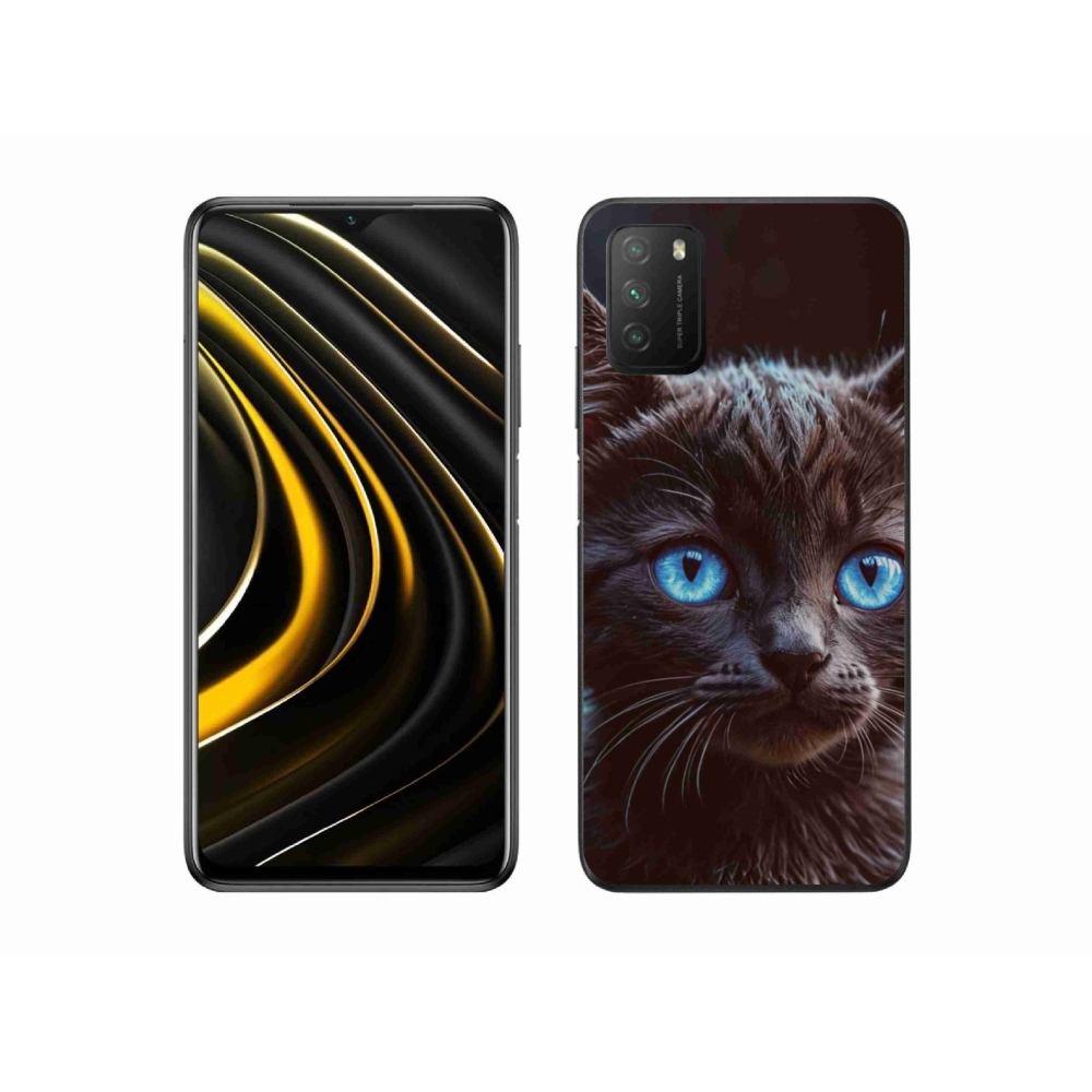 Gél borítás mmCase a Xiaomi Poco M3-hoz - fekete cica 2