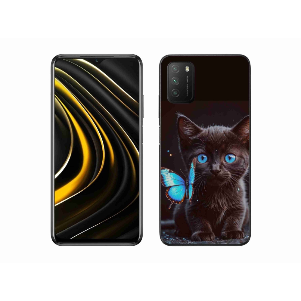 Gél borítás mmCase a Xiaomi Poco M3-hoz - fekete cica 3