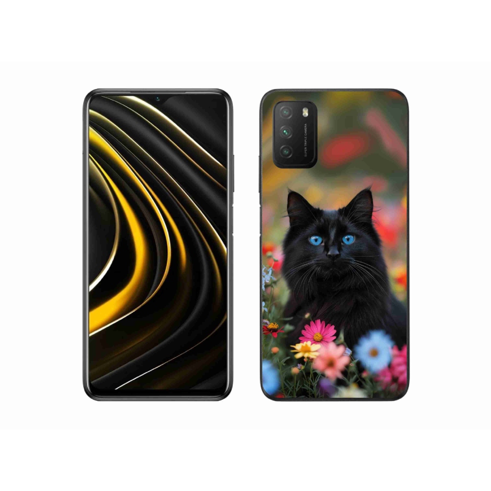 Gél borítás mmCase a Xiaomi Poco M3-hoz - fekete cica 4