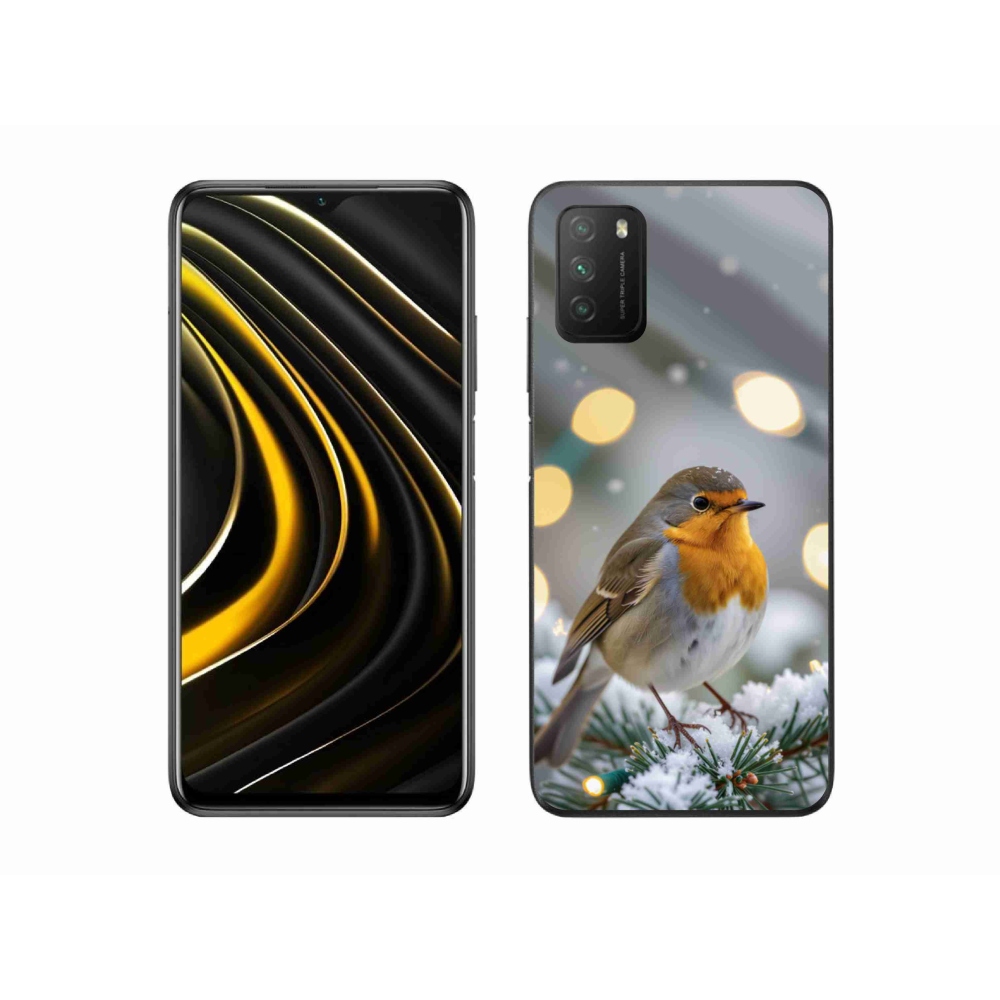 Gél borítás mmCase a Xiaomi Poco M3-hoz - piros télen