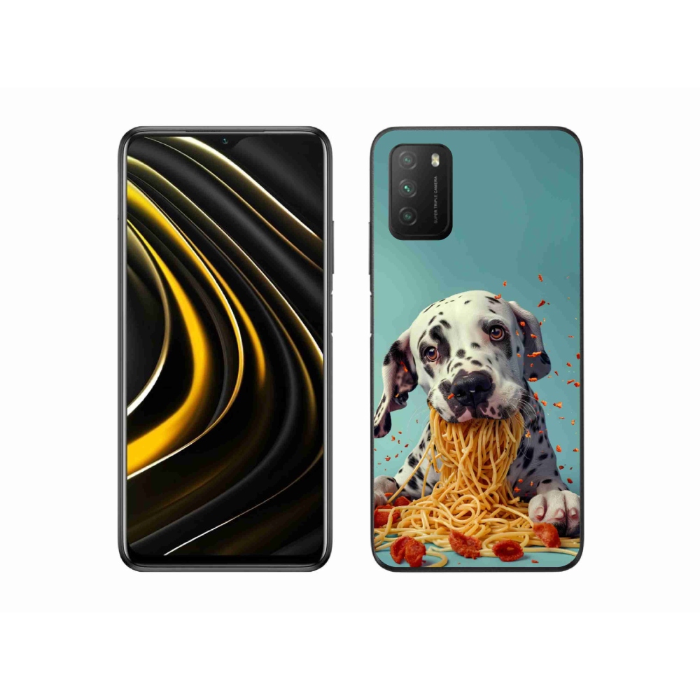Gél borítás mmCase a Xiaomi Poco M3-hoz - Dalmát és spagetti