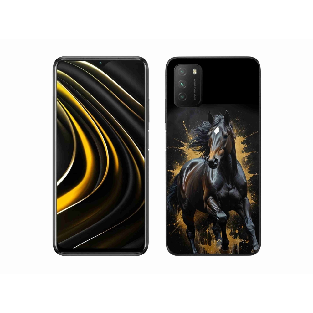Gél borítás mmCase a Xiaomi Poco M3-hoz - elegáns fekete ménes