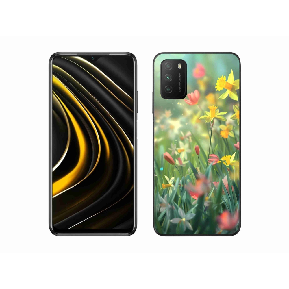 Gél borító mmCase a Xiaomi Poco M3-hoz - tavaszi virágok
