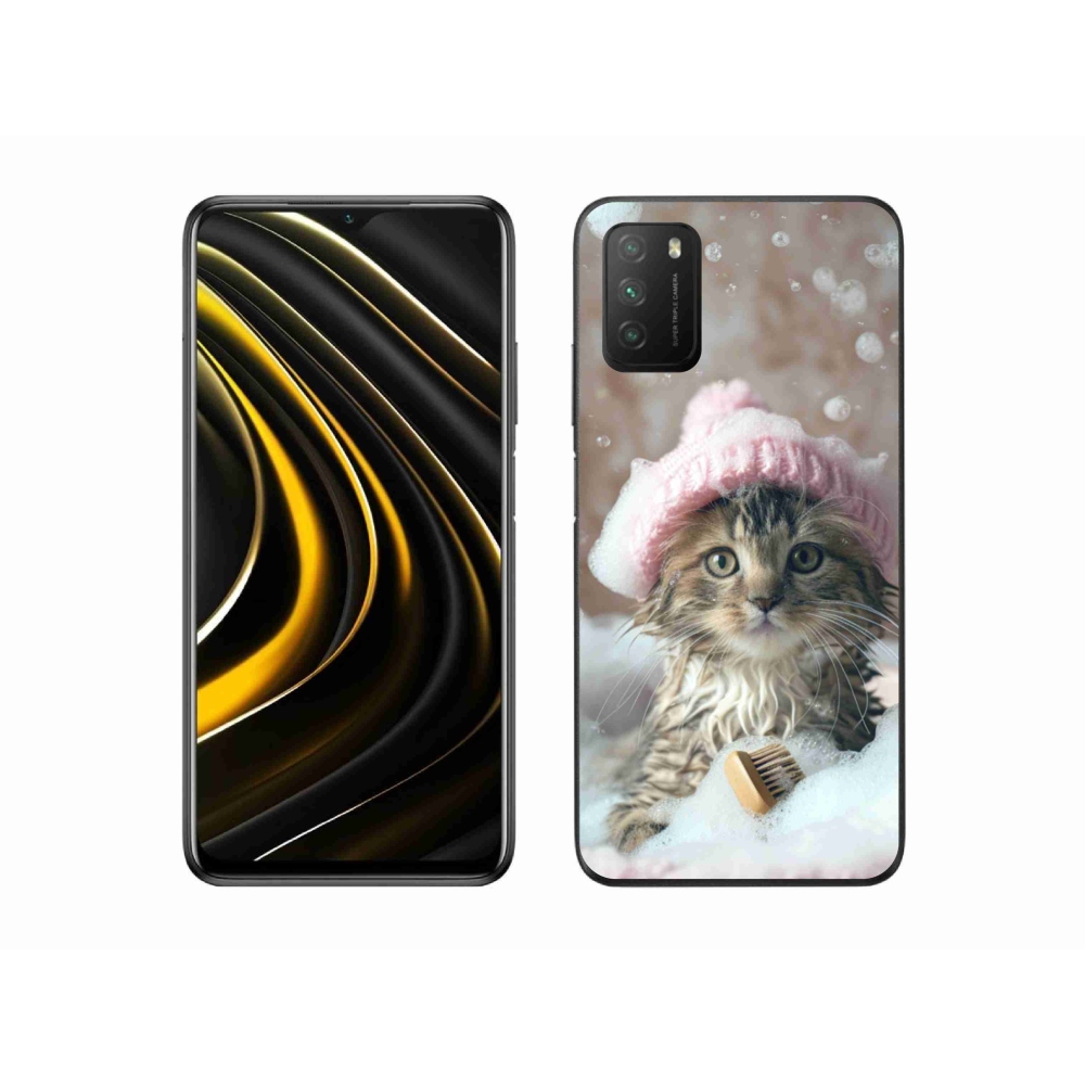 Gél borítás mmCase a Xiaomi Poco M3-hoz - cica és fürdő