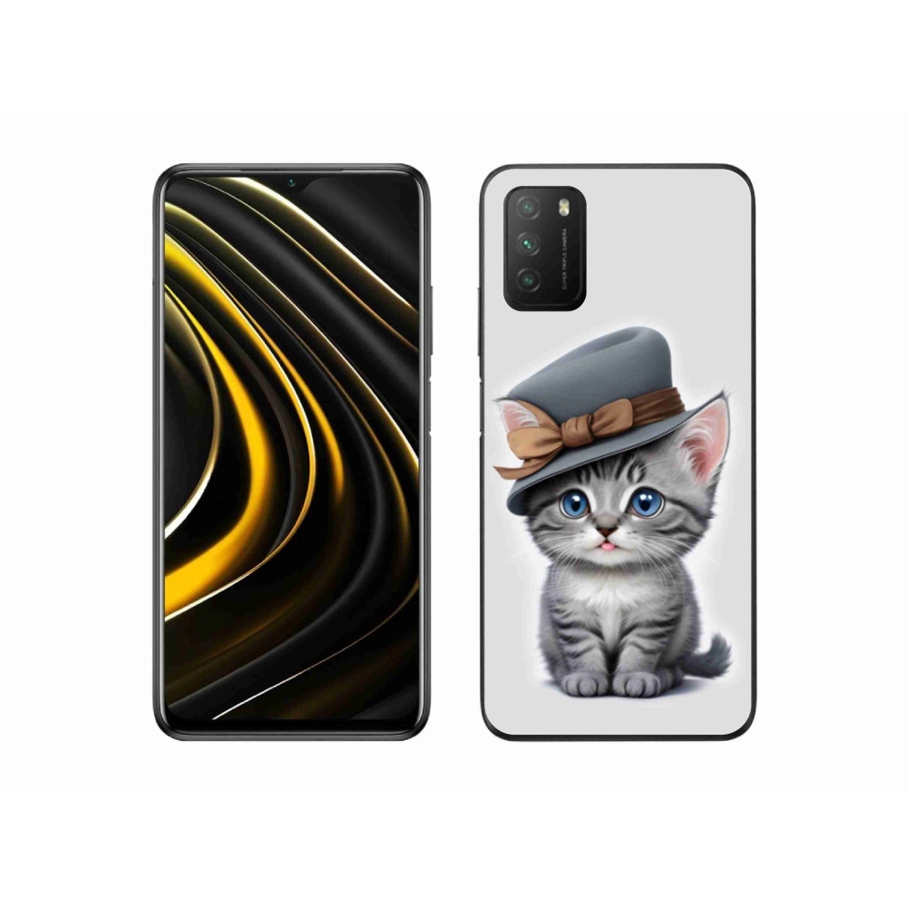 Gél borítás mmCase a Xiaomi Poco M3-hoz - cica sapkával