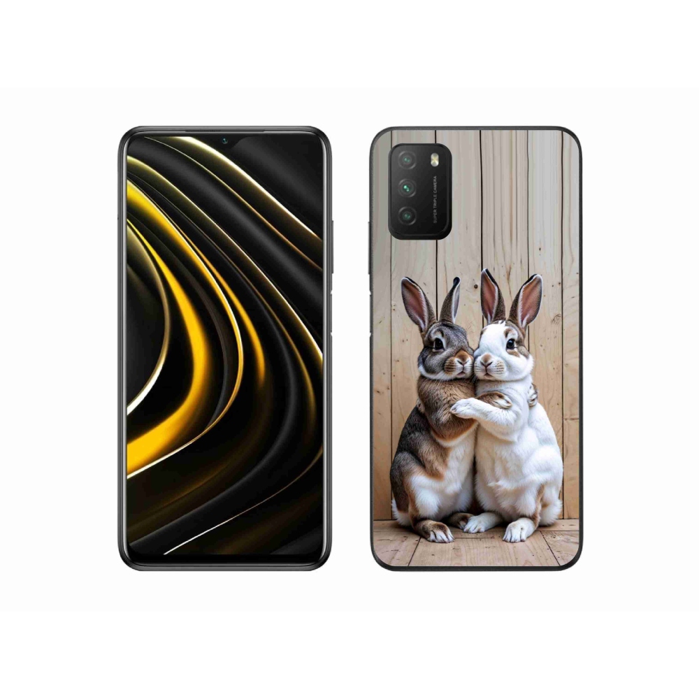 Gél borítás mmCase a Xiaomi Poco M3-hoz - nyúl pár