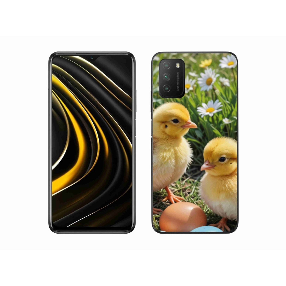 Gél borítás mmCase a Xiaomi Poco M3-hoz - csirkék