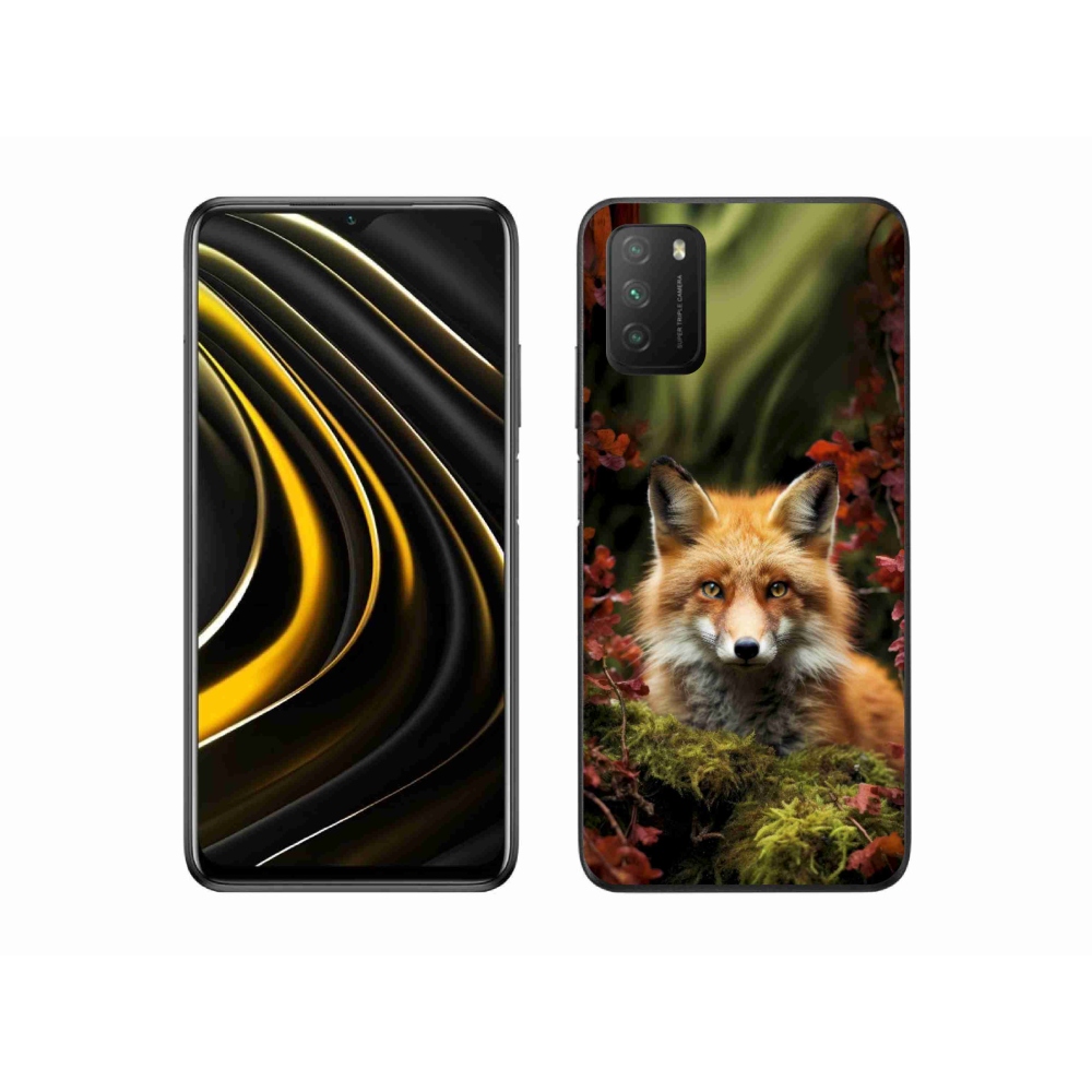 Gél borítás mmCase a Xiaomi Poco M3-hoz - róka az erdőben