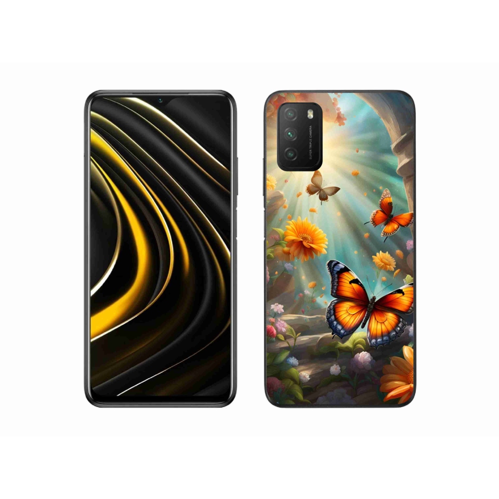Gél borítás mmCase a Xiaomi Poco M3-hoz - pillangókert 2