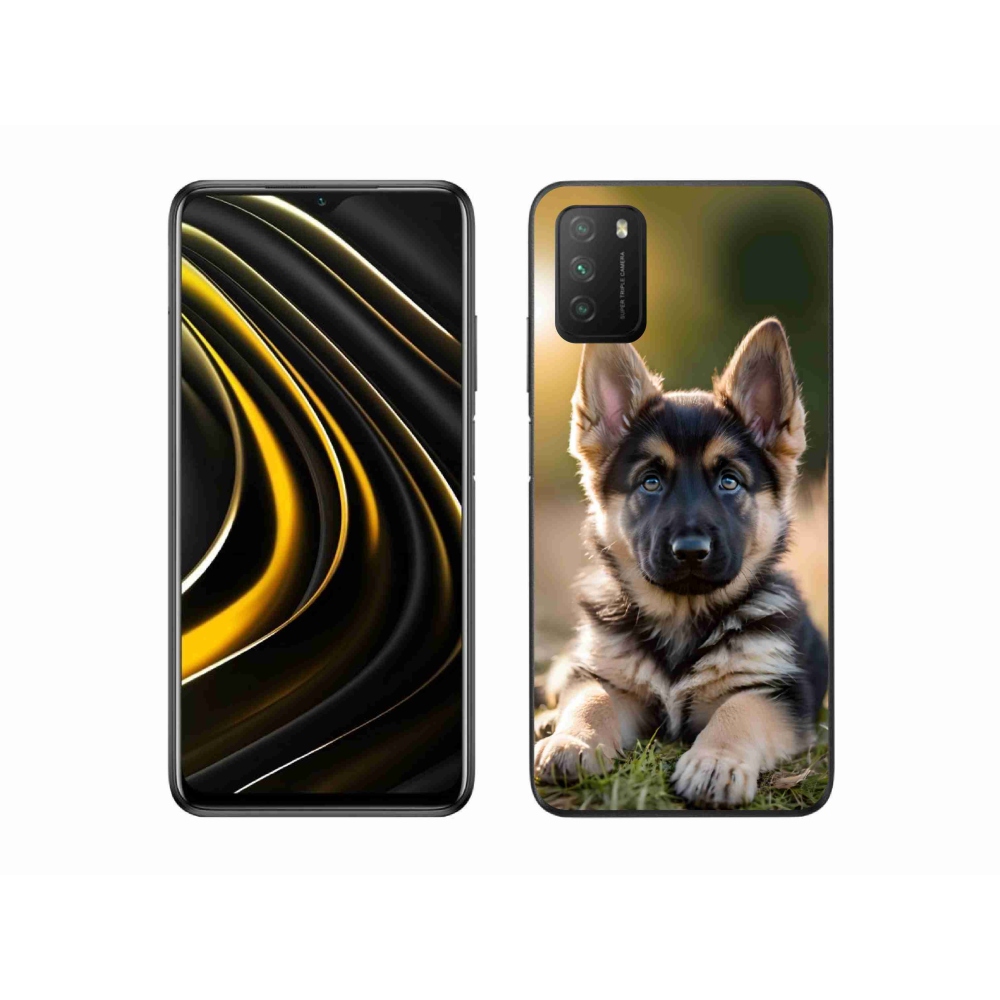 Gél borítás mmCase a Xiaomi Poco M3-hoz - Német juhászkutya a természetben