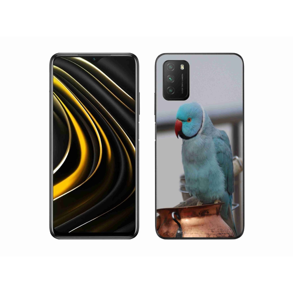 Gél borítás mmCase a Xiaomi Poco M3 készülékhez - papagáj alexander kék