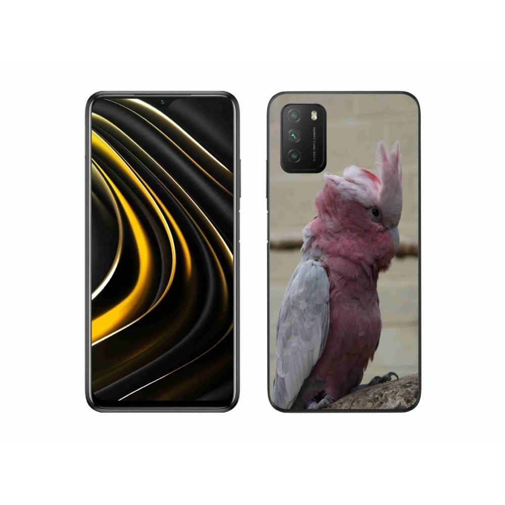 Gél borítás mmCase a Xiaomi Poco M3-hoz - papagáj kakadu rózsaszínű