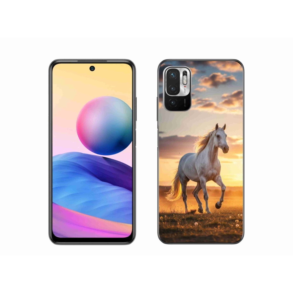Gél borítás mmCase a Xiaomi Poco M3 Pro/5G számára - futó fehér ló 2