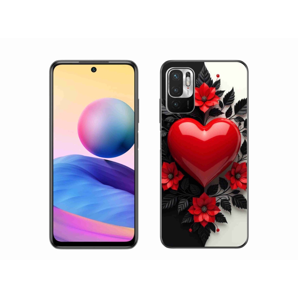 Gél borítás mmCase a Xiaomi Poco M3 Pro/5G készülékhez - piros szív